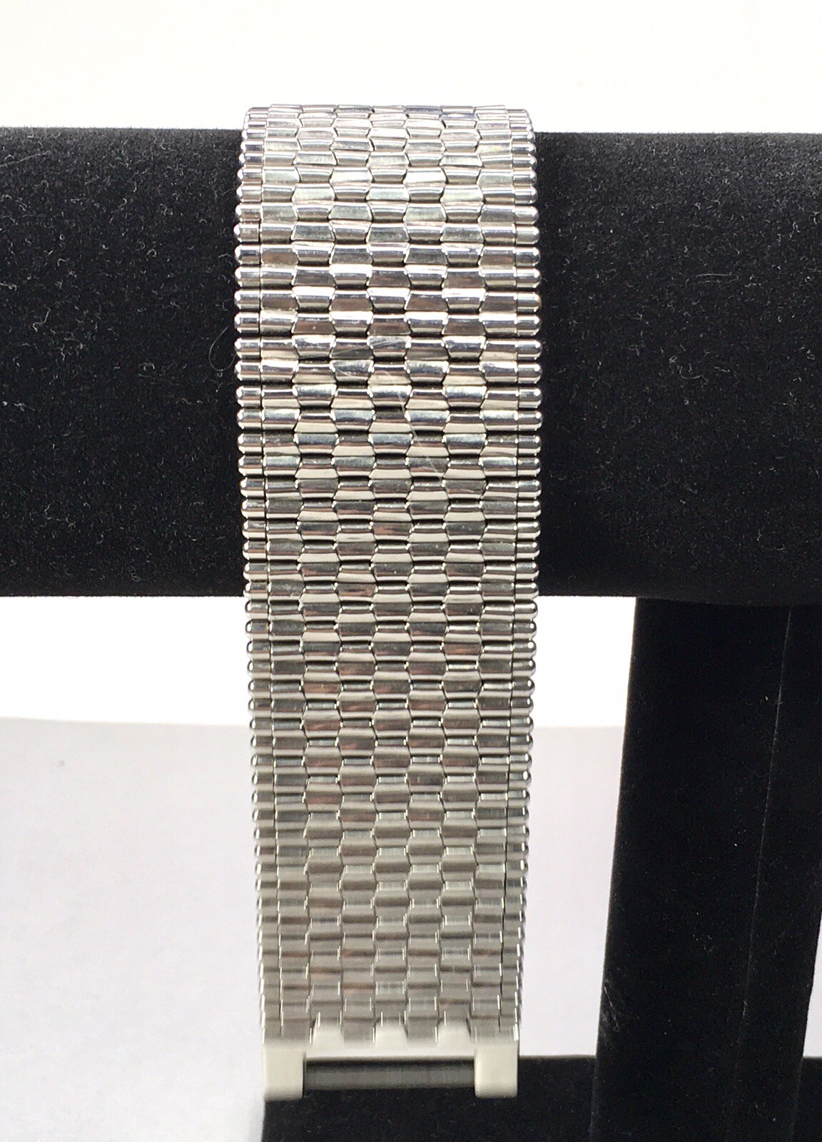 Aluma USA Inc Chunky Stainless Steel Box Chain Unisex Bracelet 1” Wide 9” Long