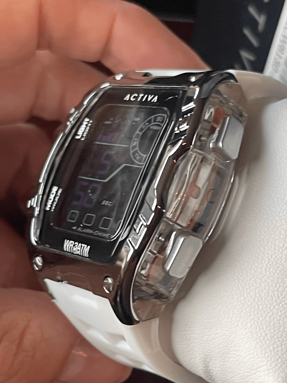 Activa Zalix X Invicta Digital Men’s Watch – 46mm. White (ACW8130-001)