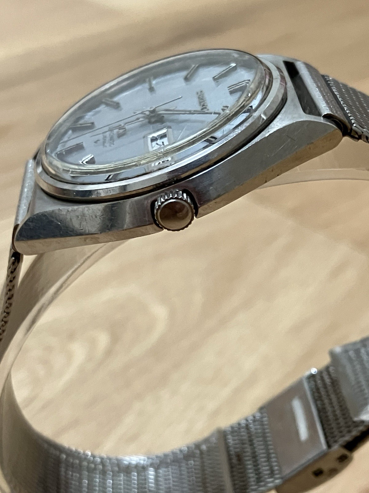 Vintage Seiko Lord Matic LM 5606-7010 Linen Dial 25J Day/Date Works! Long 21cm