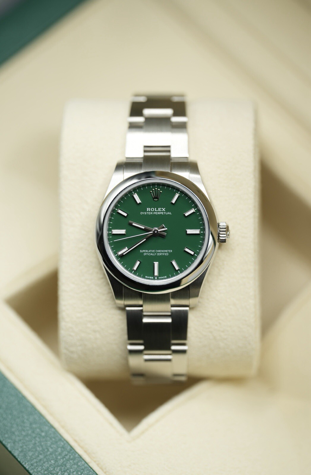Rolex Oyster Perpetual 31mm Green Dial 277200 Unworn 2024 Model