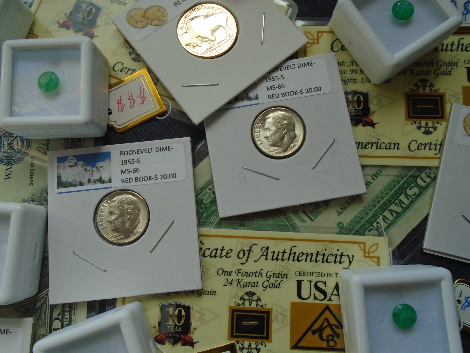 Estate lot Sale US Coins ~ SILVER~GOLD, COINS, EMERALDS- 5 PC. LOTS-INVEST NOW