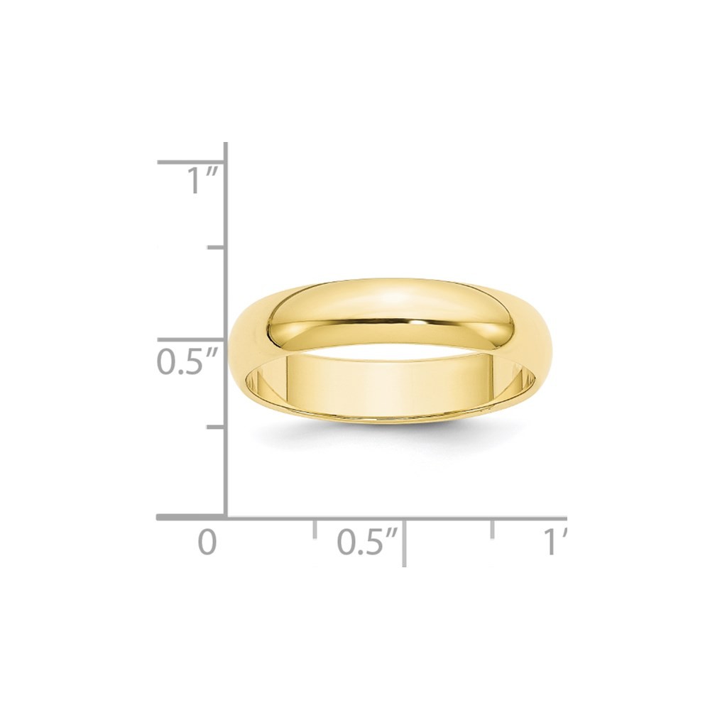 10k Yellow Gold 5mm Half Round Wedding Band Ring Size 9