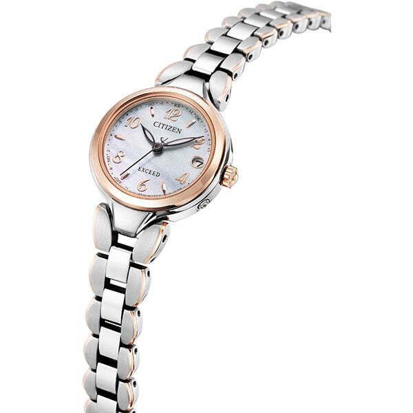 Citizen Exceed ES9474-59W Eco-Drive Analog Watch Women Titania Happy Flight Gold