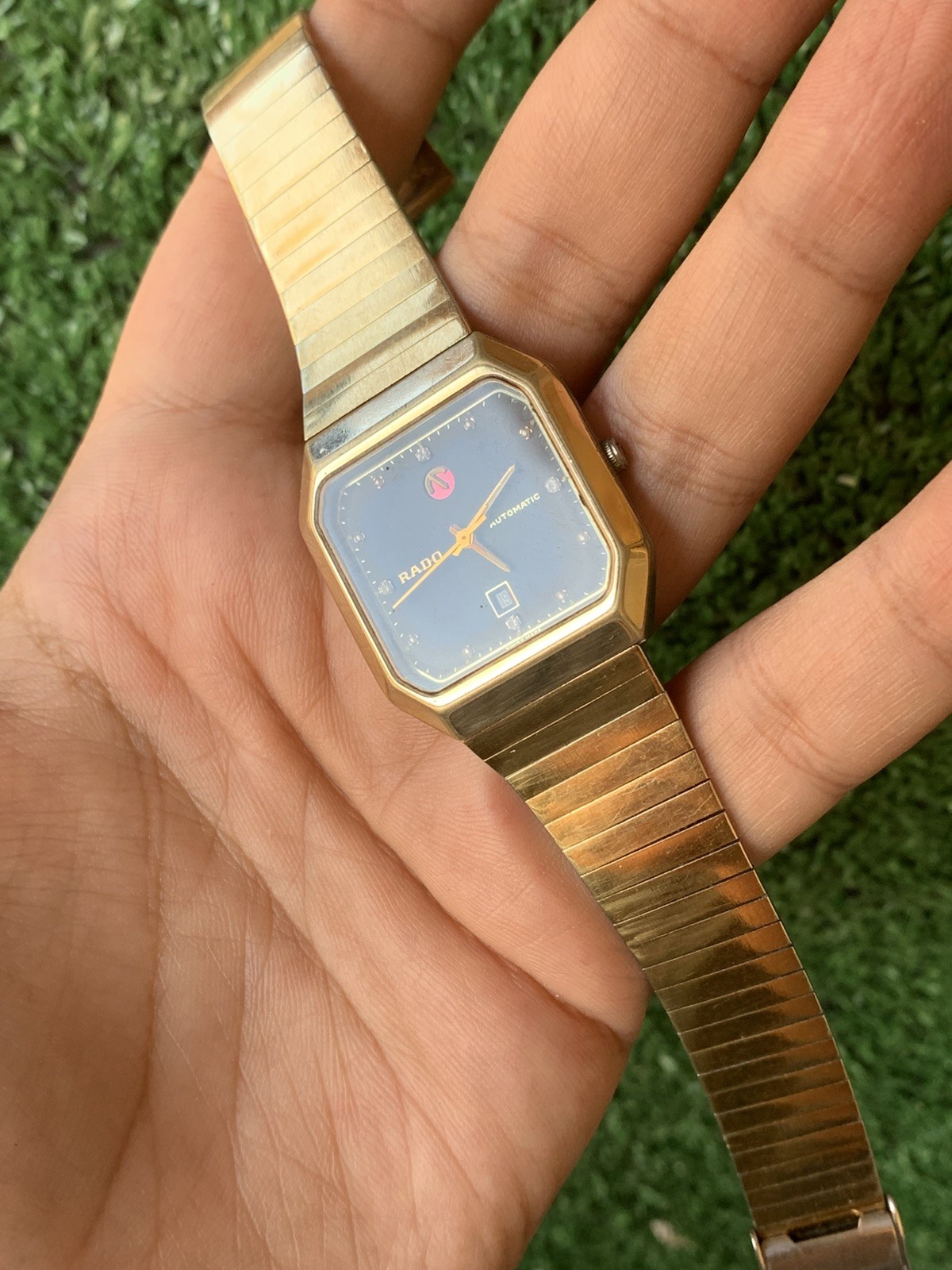 Vintage Rado Automatic Gold-Tone Watch 32mm x 35mm Classic Rectangular Original