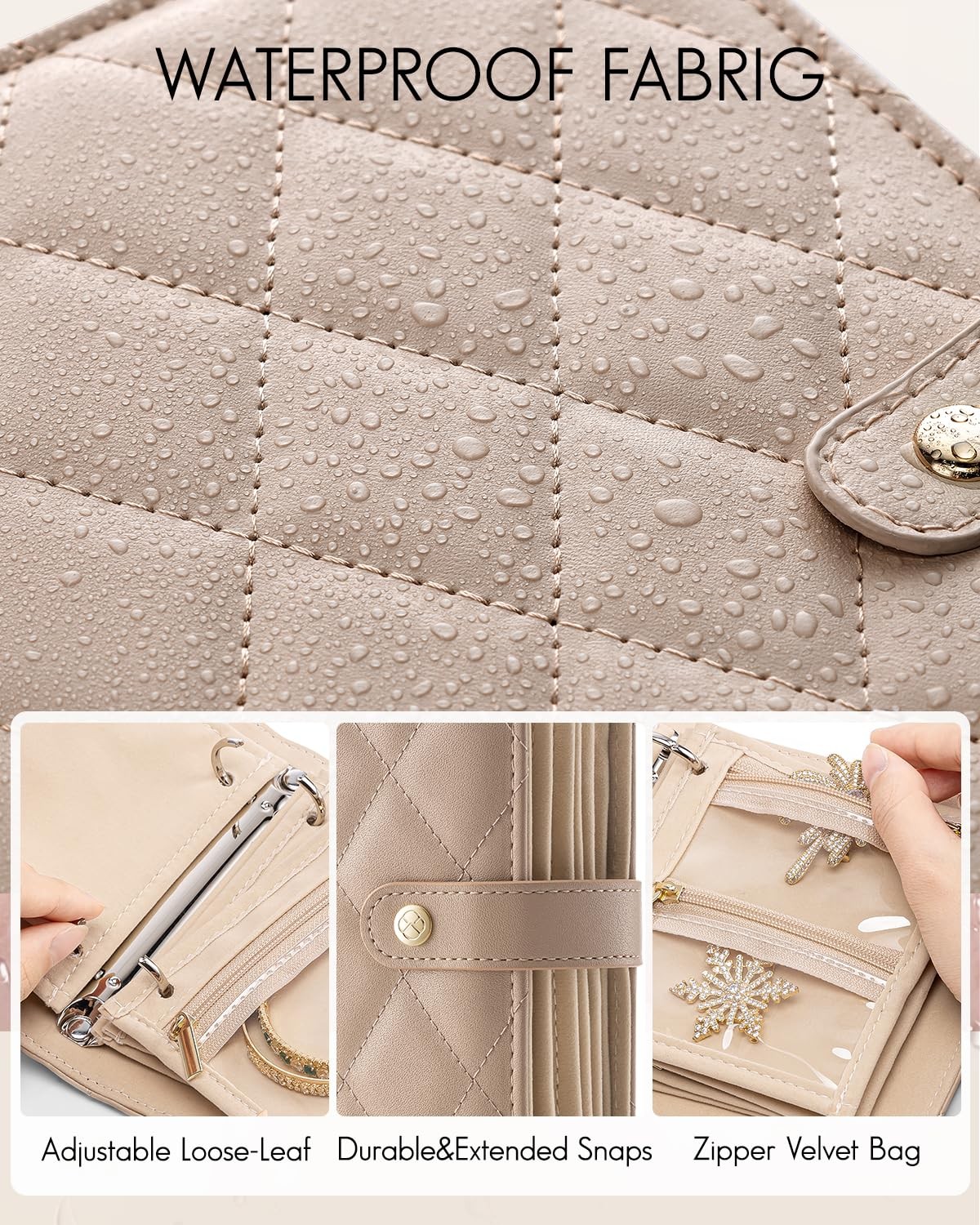 Travel Jewelry Case,Portable Jewelry Organizer Storage Book with Clear Zipper…