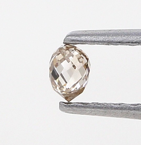 Diamond Briolette Shape Natural Brown 0.09ct Loose