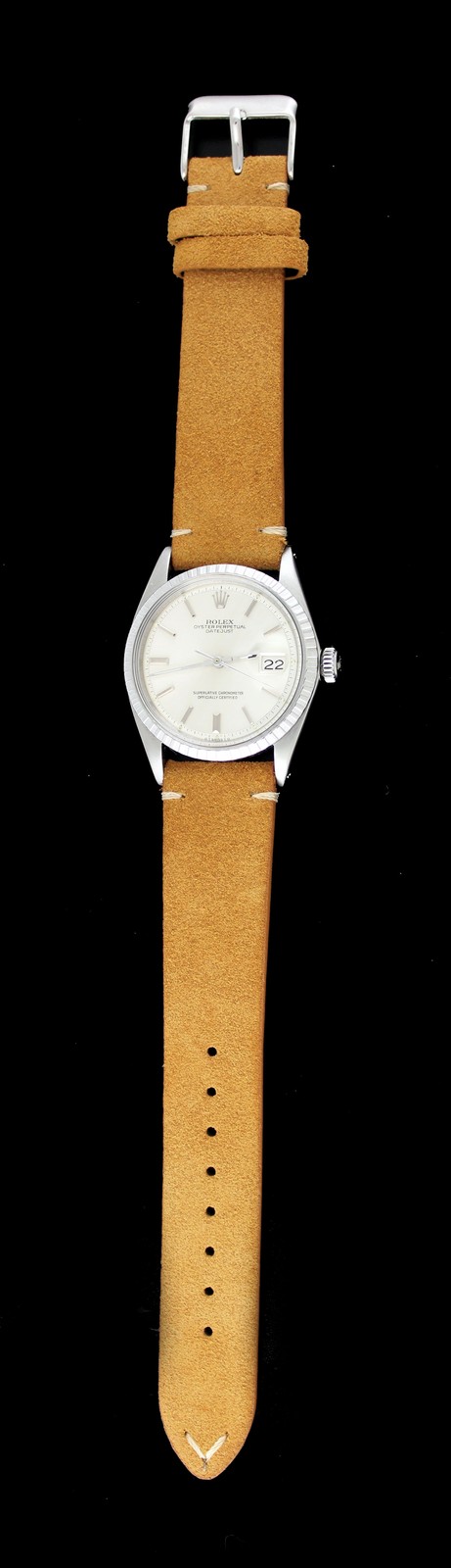 1974 Rolex Oyster Perpetual Datejust 1603 36mm Steel Silver Dial Automatic Watch