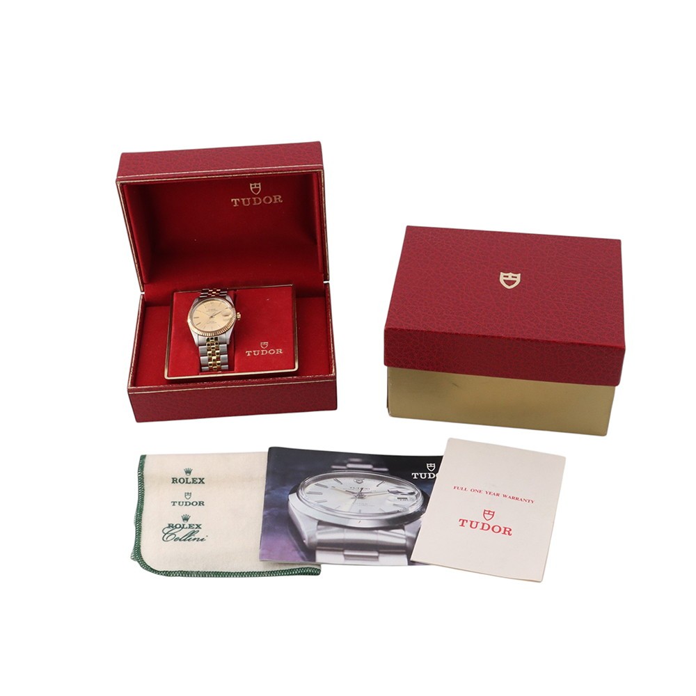 TUDOR Prince Oyster Date 34mm Stainless Steel/K18YG/Gold Plated Gold Dial 74033
