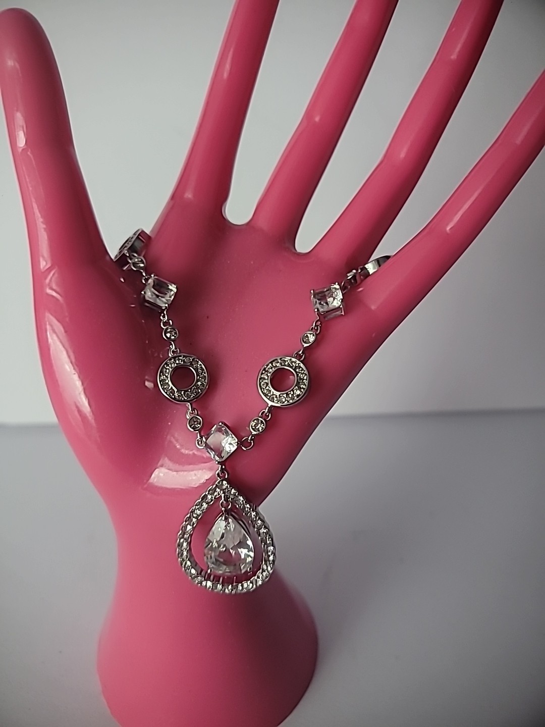 NVC Nataliya V Collister Silver Tone Bracelet Crystals Clear Jewelry Costume