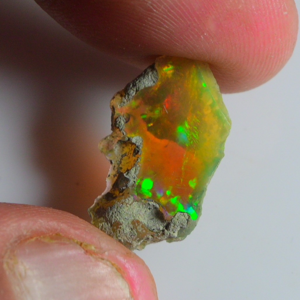 5.05 Cts Natural Black Ethiopian Opal Rough, Fire Opal Gemstone, Welo Opal Raw