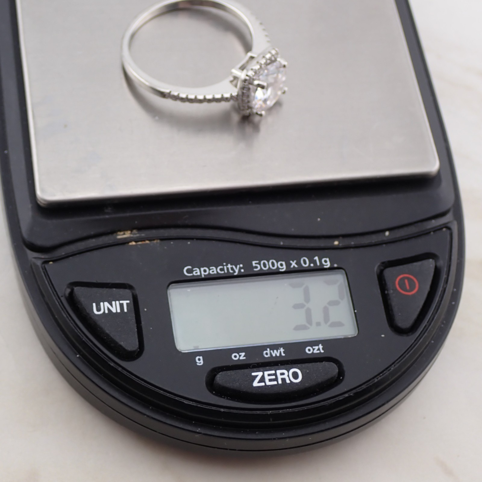 Vintage Sterling Silver CZ with Accents Size 8.75 Ring Weighs 3.2 grams