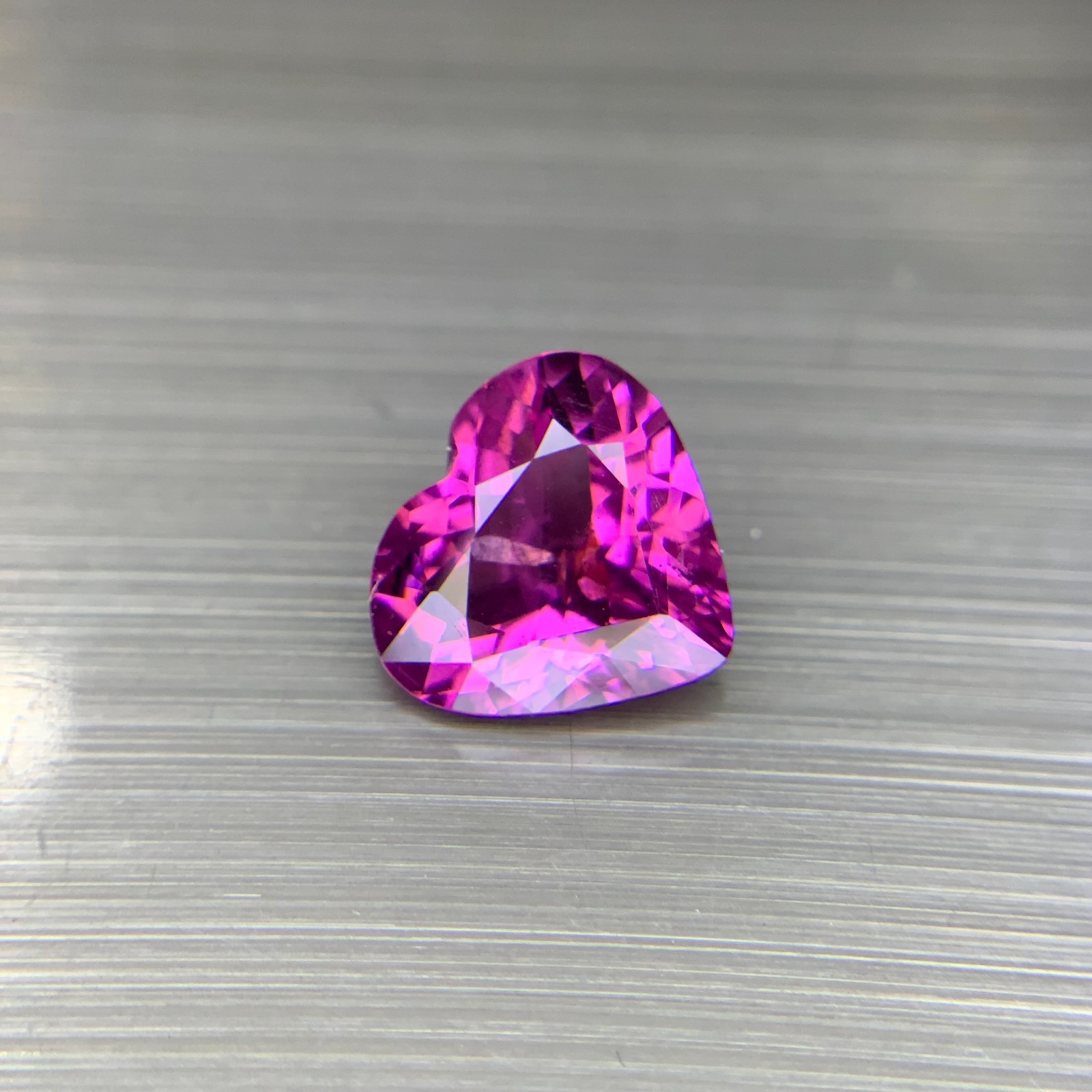 VS 3.62 Cts Purplish Pink Natural Garnet Perfect Heart Shape Loose Gemstone