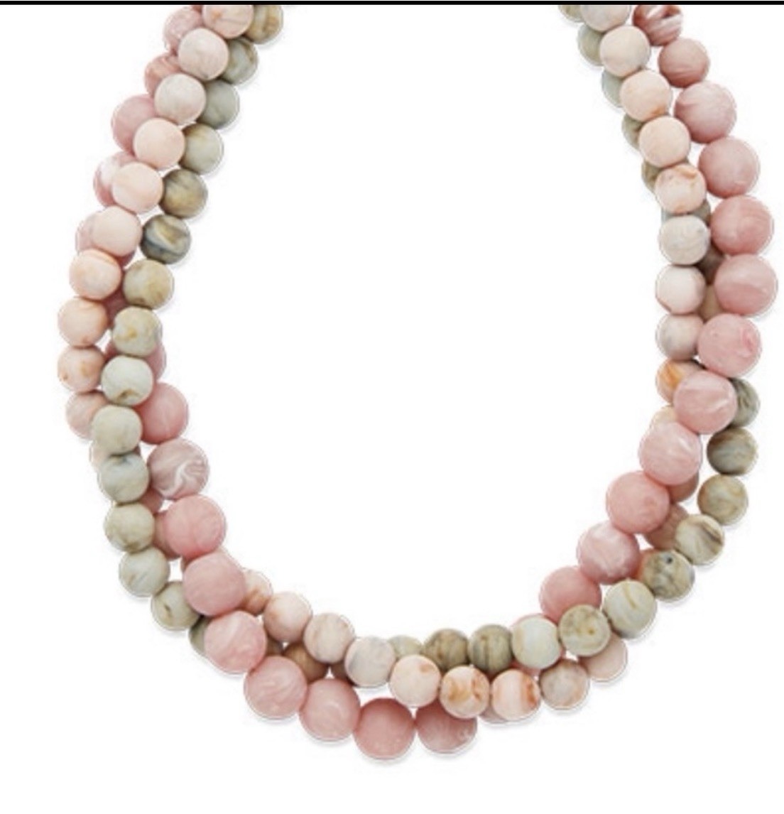 Premier Designs Choker Necklace Beige & Light Rose NIB