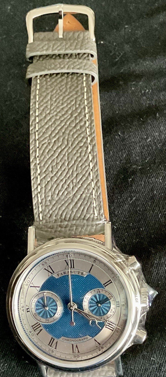 NIB Full Set Farasute Chronograph Two Tone Dial Breguet Hands