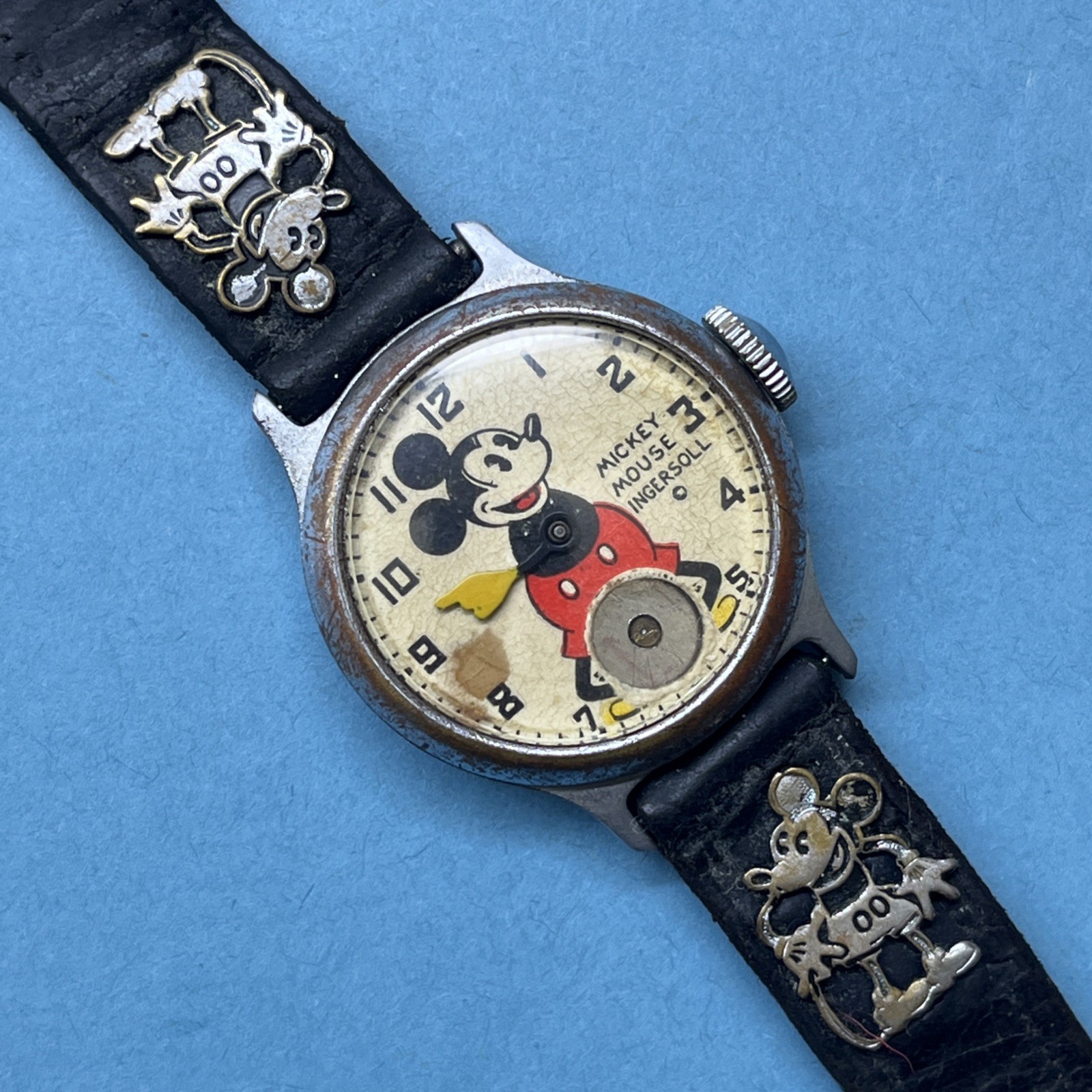 Vintage 1934 Ingersoll Mickey Mouse Wrist Watch Disney Spares Repair