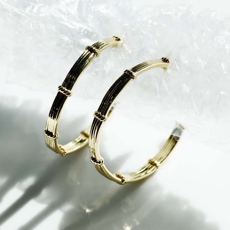 New Mimco Gold Plated C Hoop Earrings Gift Fashion Women Party Holiday Jewelry
