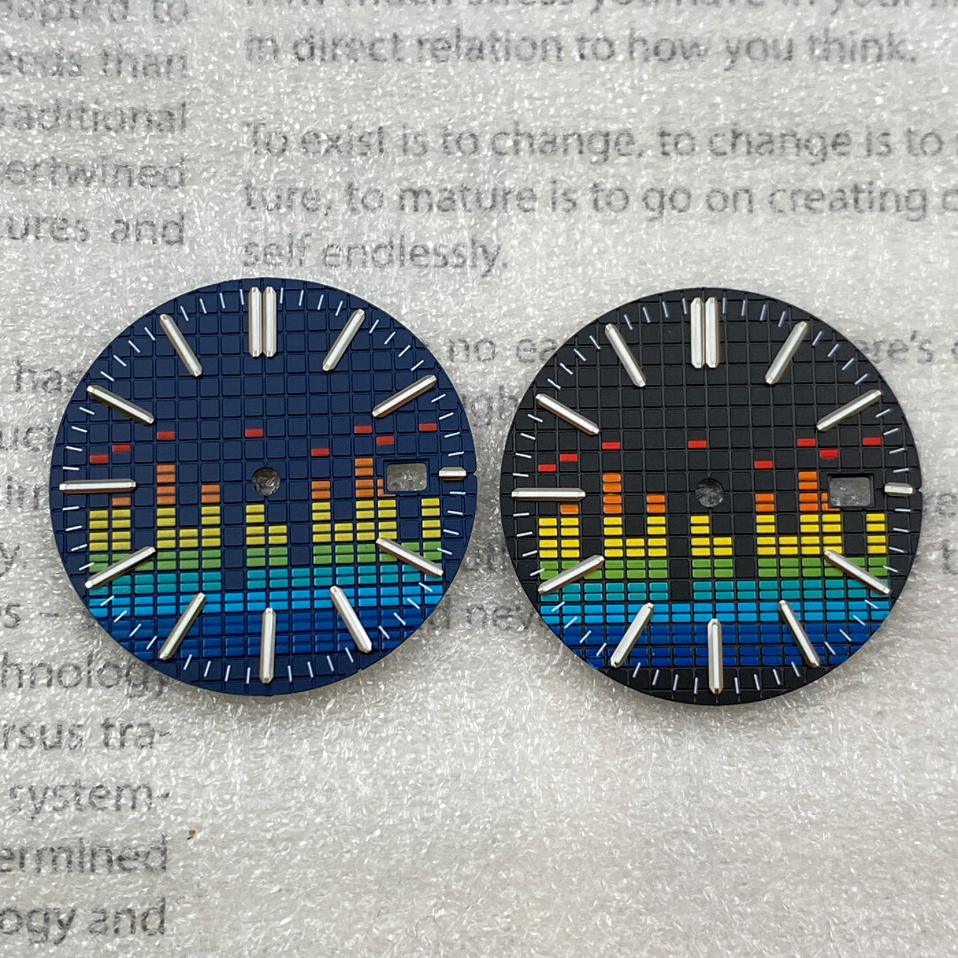 31.8mm NH35 Dial Retrofit Music Symbol Dial Green Luminous for NH35/36 Movement