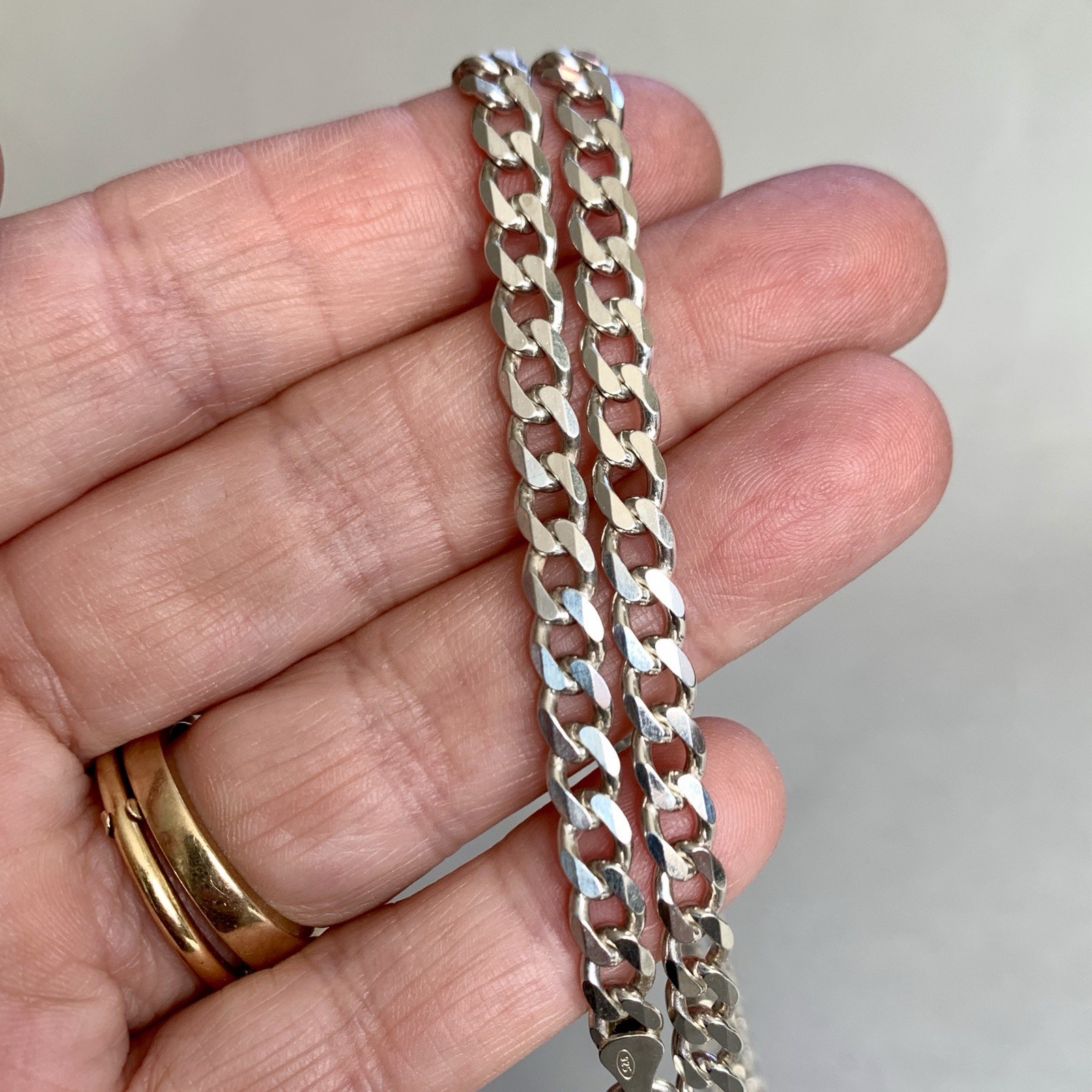 Sterling Silver 925 Chain Necklace Curb Link 28” 71cm 36g Mens Womens 5mm Wide