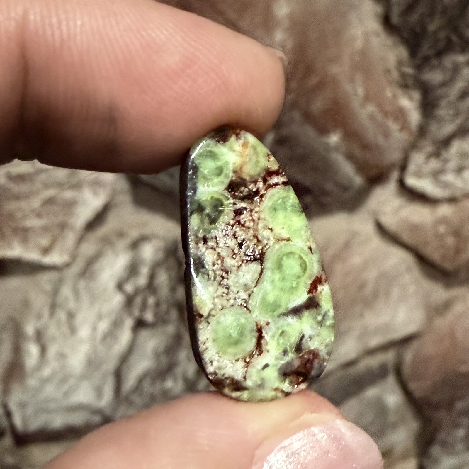 10.3ct 24.5x13x4mm Rare Lime Green Wavelite Loose Drusy Cabochon Gem