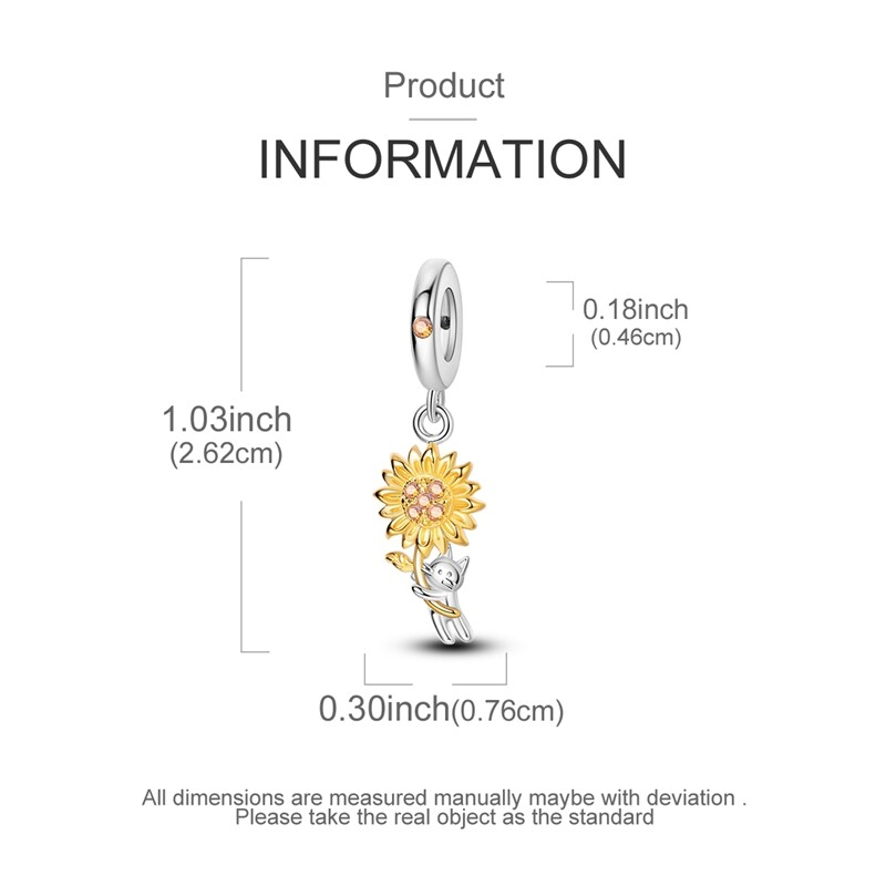 Optional Original 925 Sterling Silver Flowers Charms AAA CZ For Women Bracelets