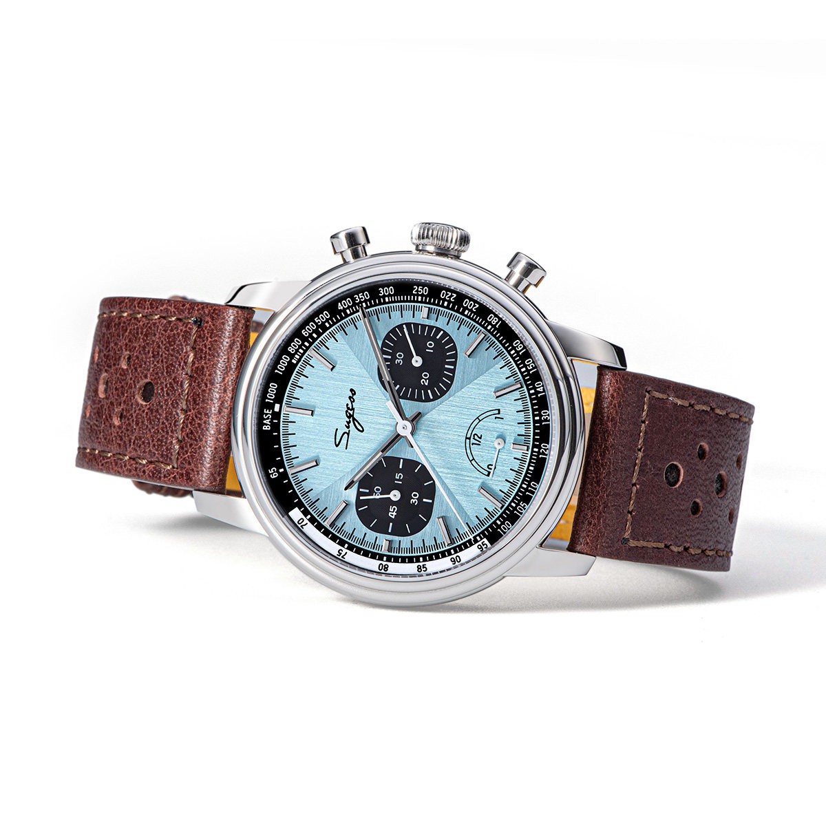Seagull Movement Mechanical Chronograph Sapphire Case Watch Noctilucent ST412