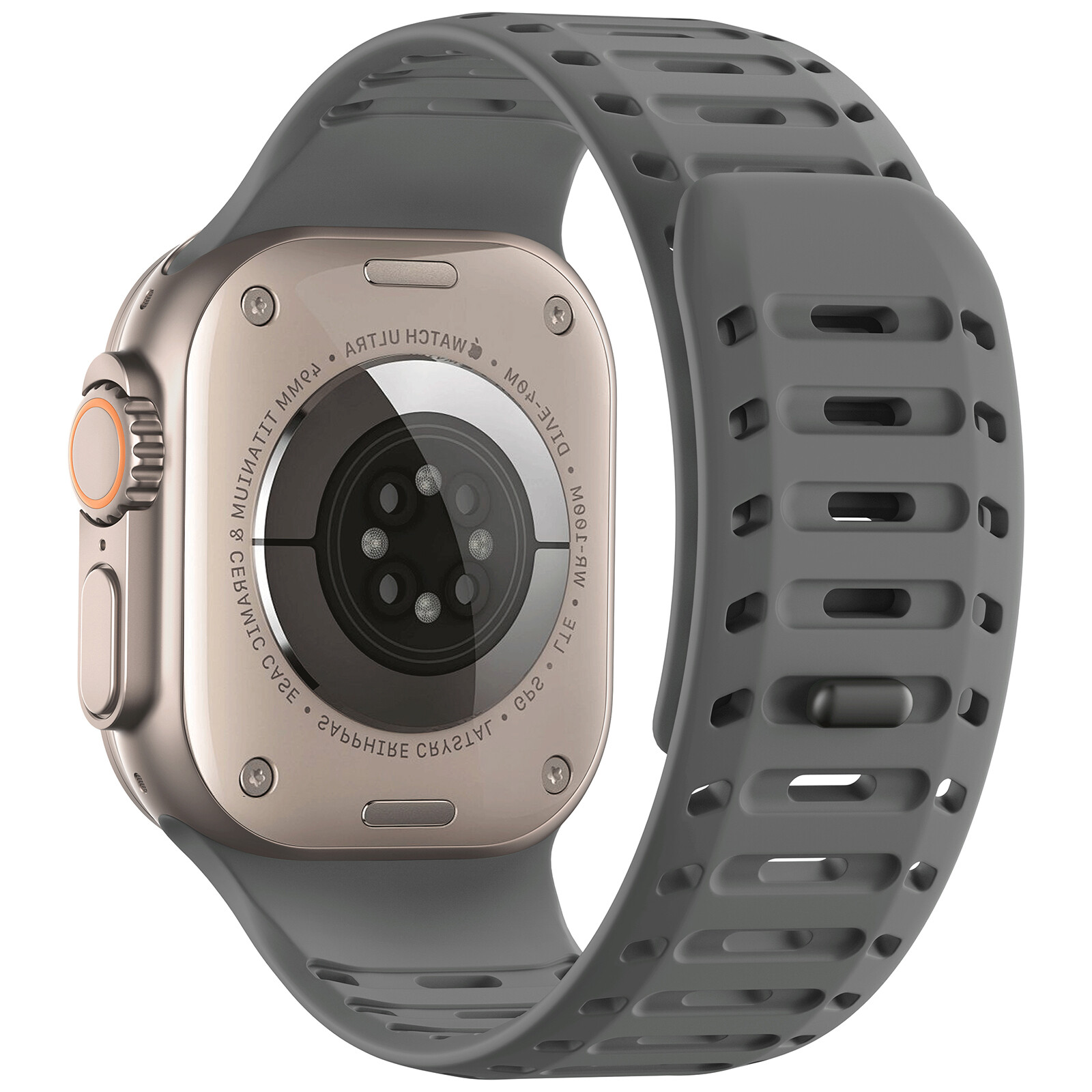 For iWatch Ultra 2 Series 10 9 8 7 SE 6 44/45/49mm Silicone Magnetic Sport Band