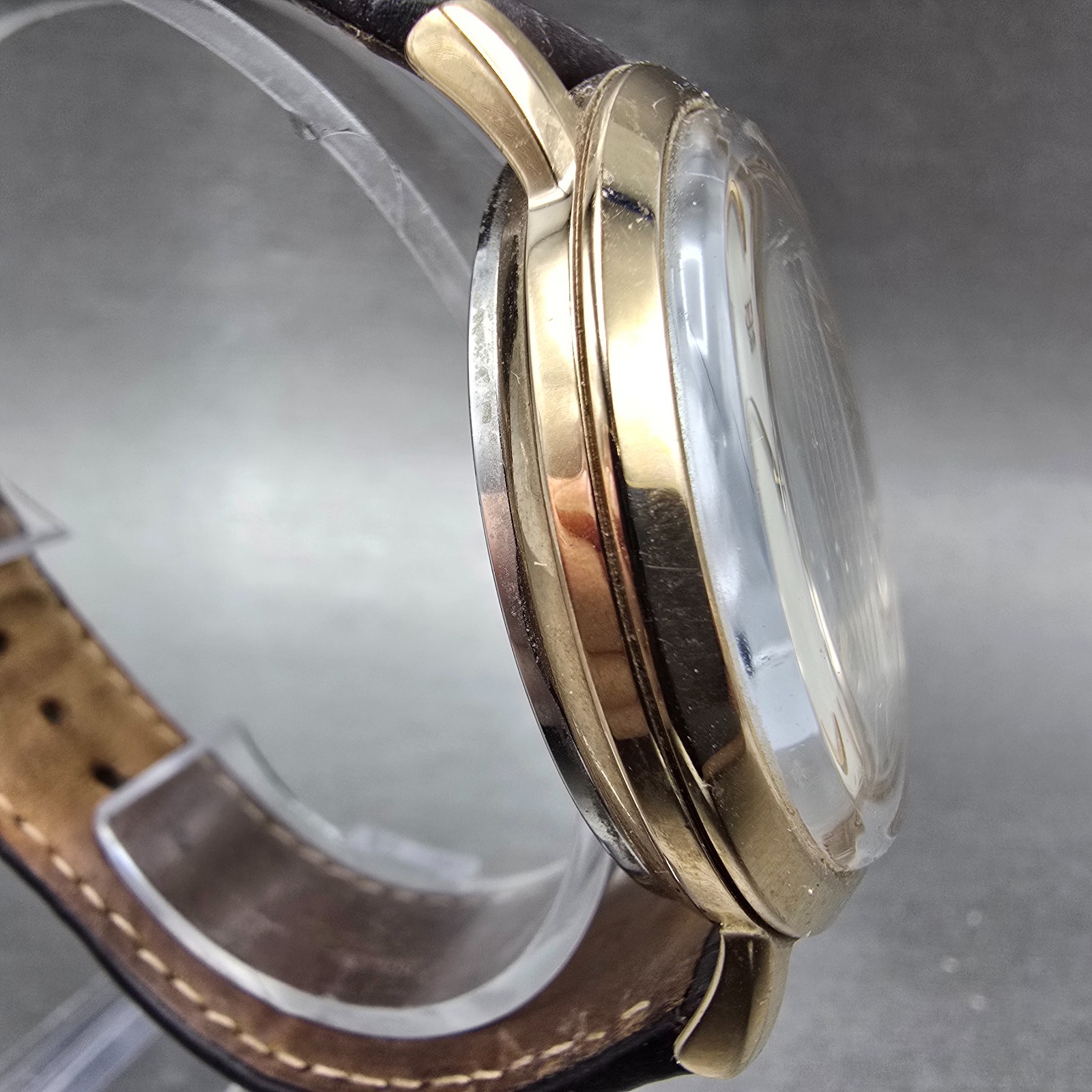 Citizen Eco-Drive Watch Men 40mm White Dial Rose Gold Tone Date E111-S079748 Run