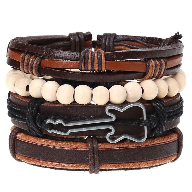 10Pcs Wholesale Lots Bulk Random Punk Men Women Couple Leather Bracelet Jewelry