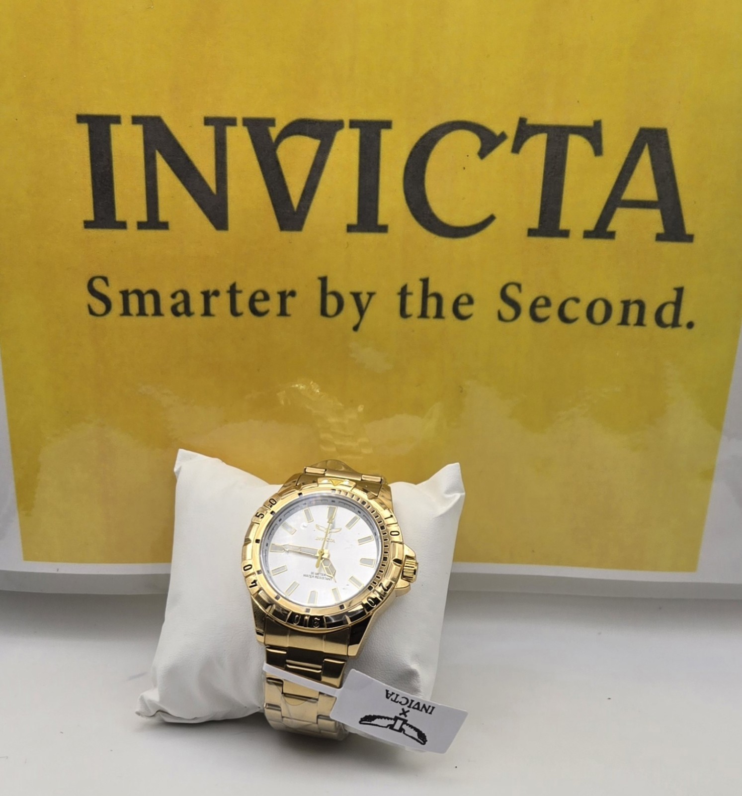 Invicta 69031 Specialty I Men’s Gold Tone Quartz White Dial Watch 42mm New