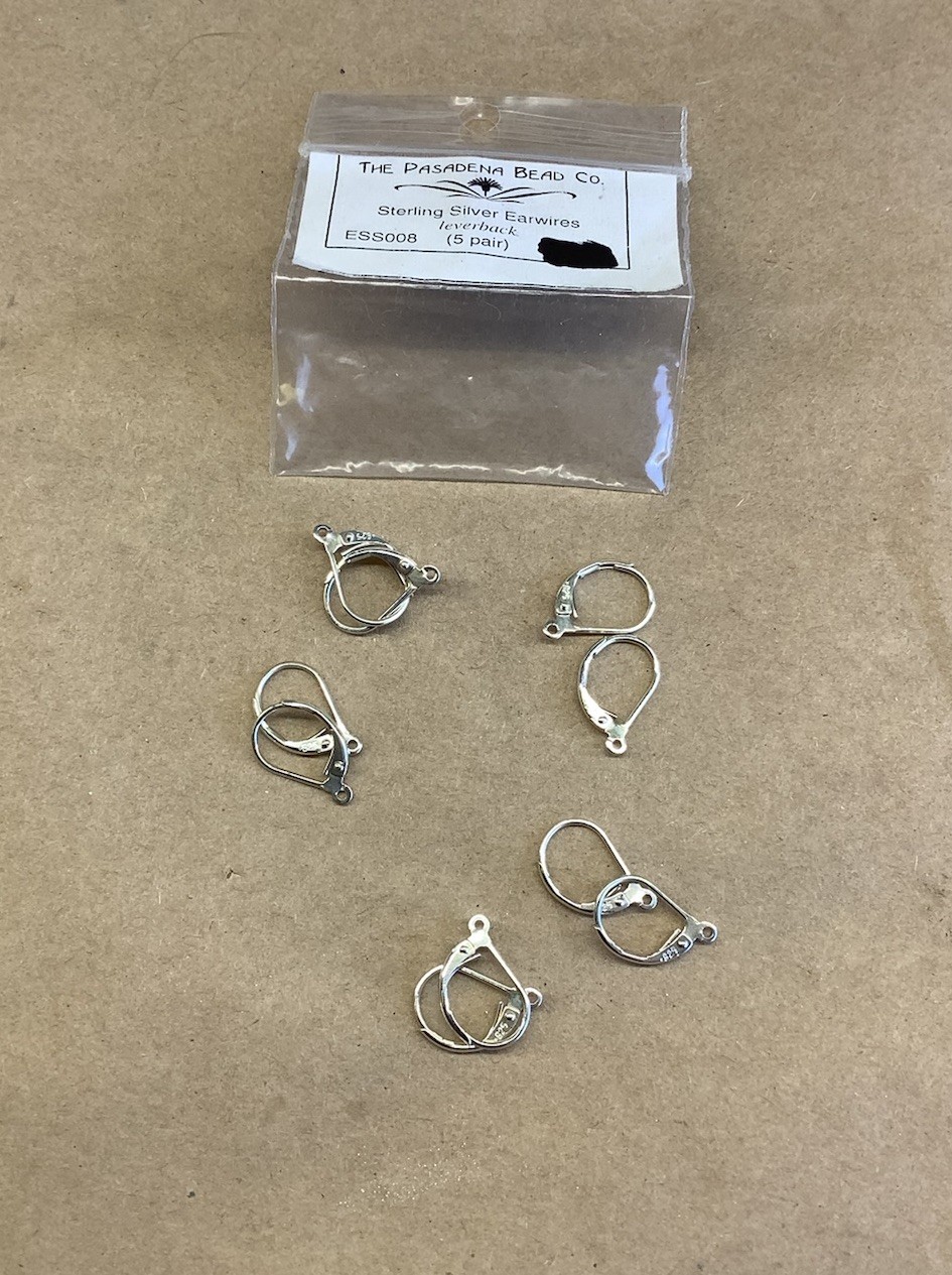 10 Sterling Silver 925 Leverback Ear Wire For Earrings