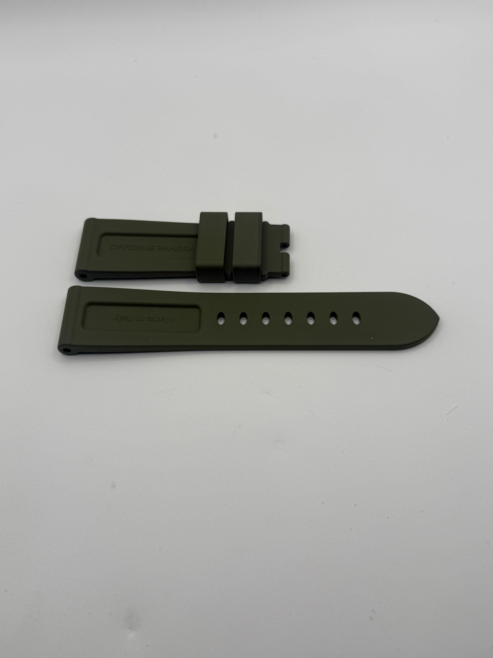 Panerai Green Military Rubber Strap 24/22 (BA) for Tang Pin Buckle Band