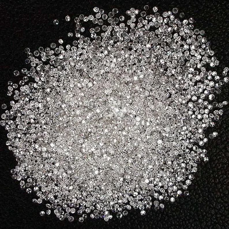 1 CT Natural White Diamond 0.80 mm 420 Pcs Round Cut VVS1 D Grade Certified