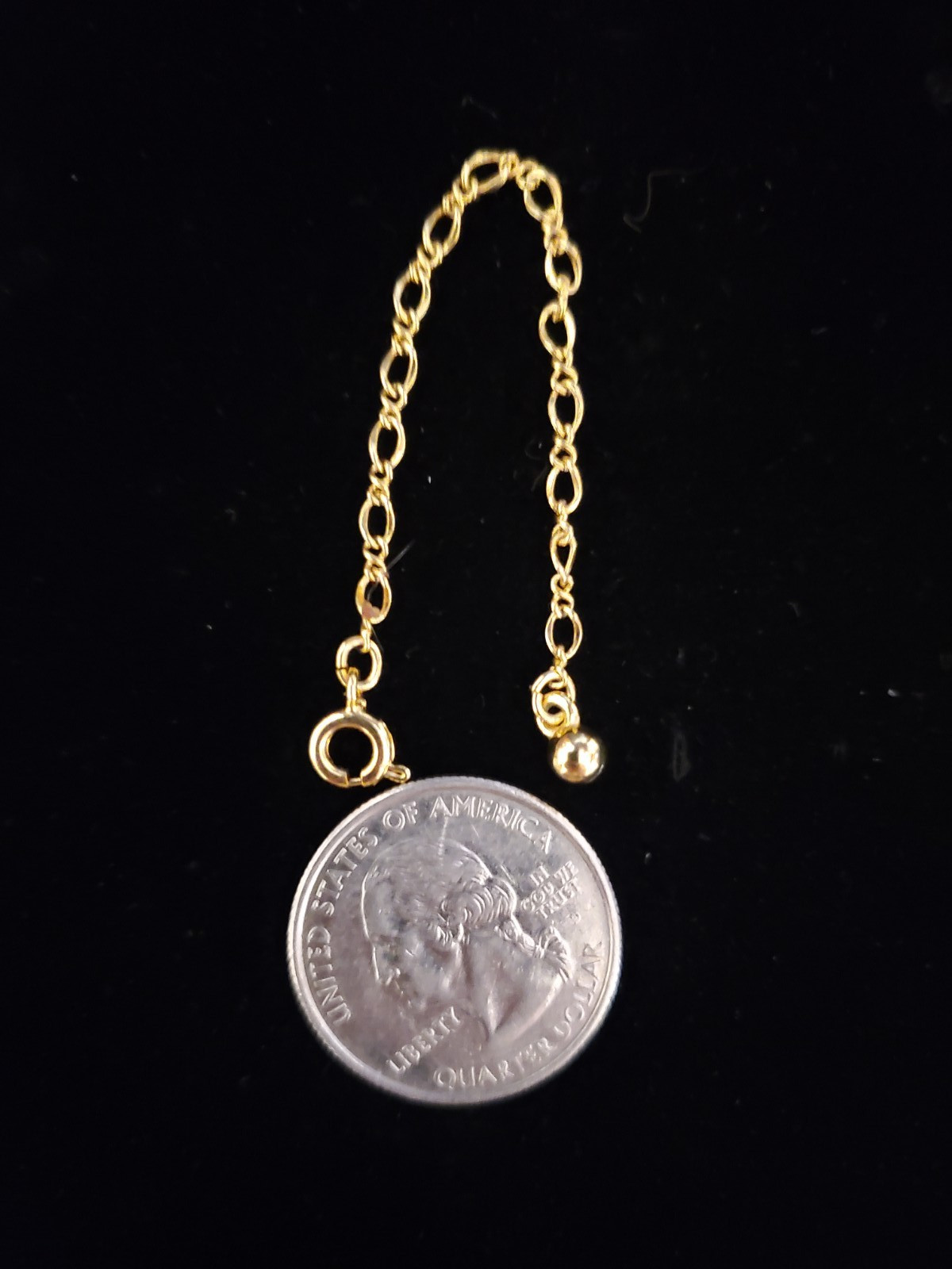 Vintage Gold Tone Thin Figaro Chain necklace Extender (3.75 in) Gift Women’s