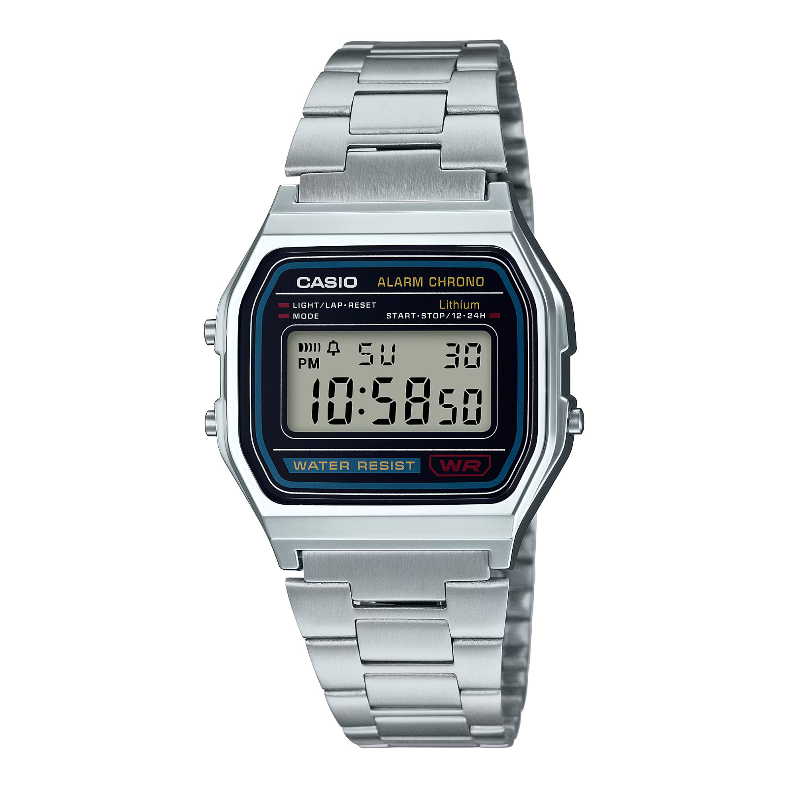 Casio Men’s Watch Classic Digital Grey Dial Stainless Steel Bracelet A158WA-1