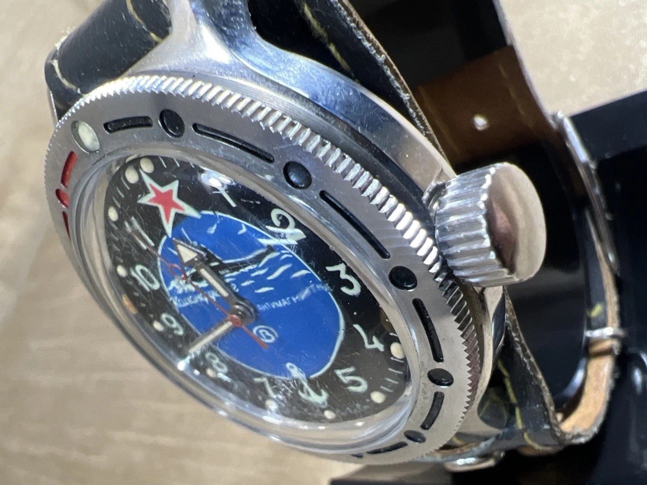 Vintage Watch Vostok Wostok Amphibia Komandirskie Submarine USSR Original Strap