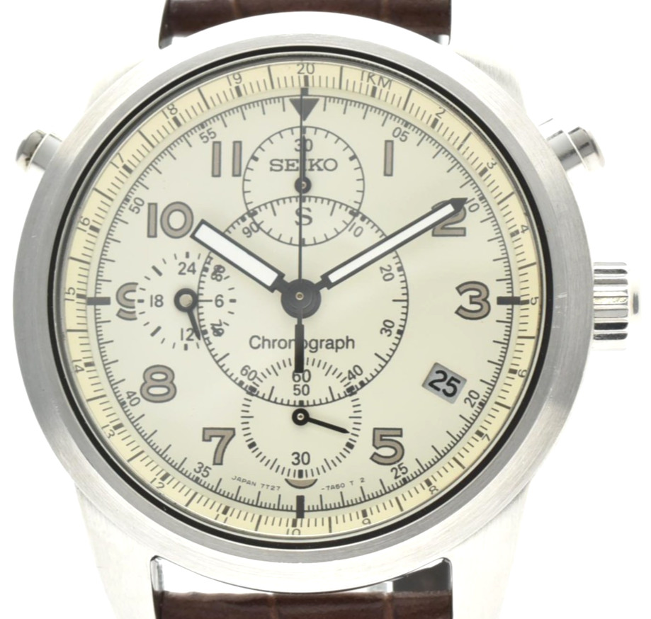 SALE! SEIKO SUS Bullhead 7T27-7A40 Chronograph Vintage Quartz Men’s Watch JAPAN