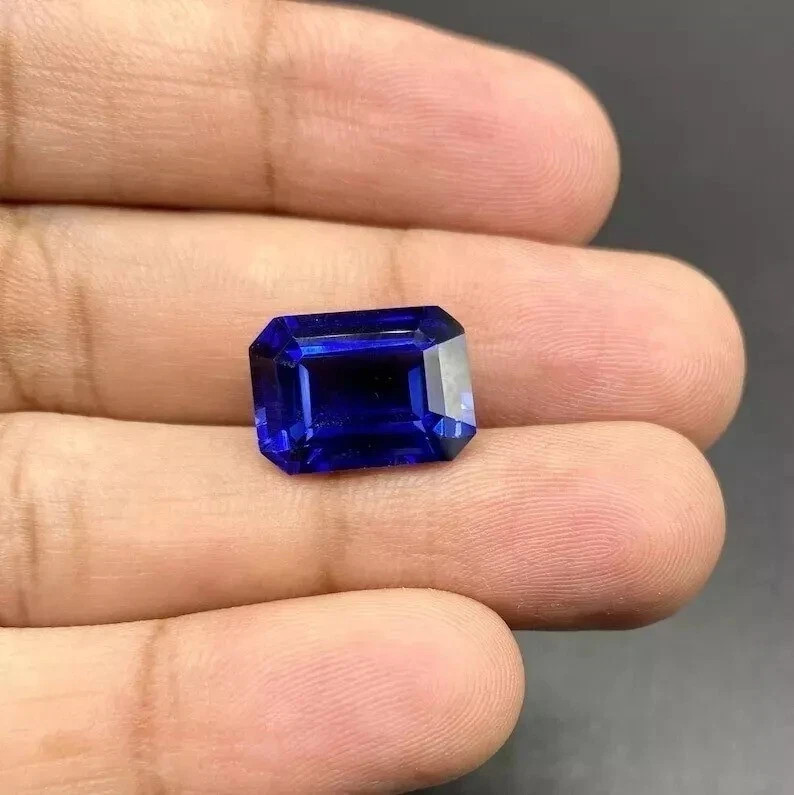 Precious 9.7Ct Kashmiri Blue Sapphire Round Certified Loose Gemstone 12x12x8mm