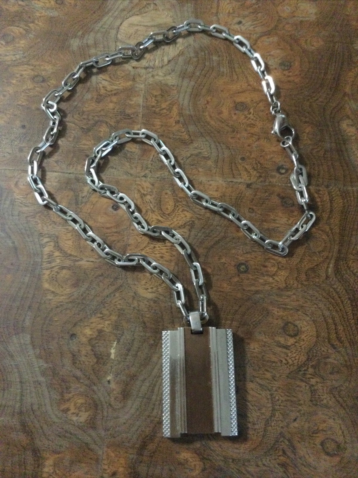 Triton Two Tone Stainless Steel Fashion Necklace Unisex Design W/ Paperclip Link