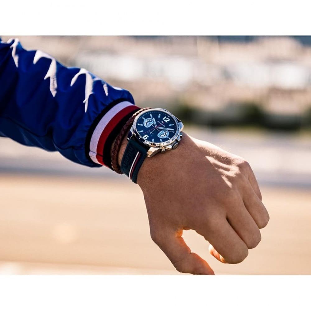 Tommy Hilfiger 1791476 Men’s 46mm Stainless Steel Analog Watch – Blue/Silver