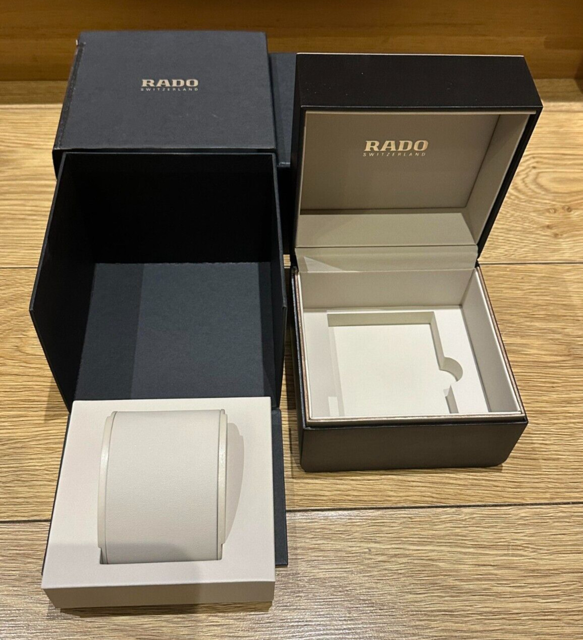 Genuine Original Current Rado Swiss Presentation Watch Box Case Complete Set