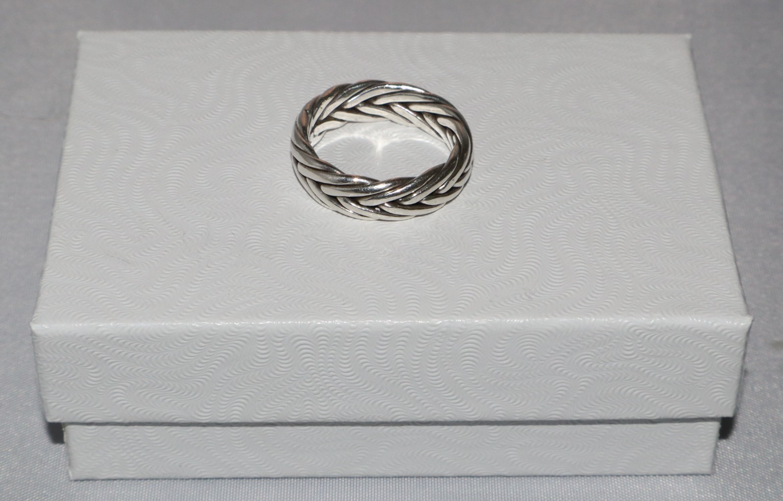 Vintage Sterling Silver Braided Weave Woven Band Ring Size 7.75 6 grams