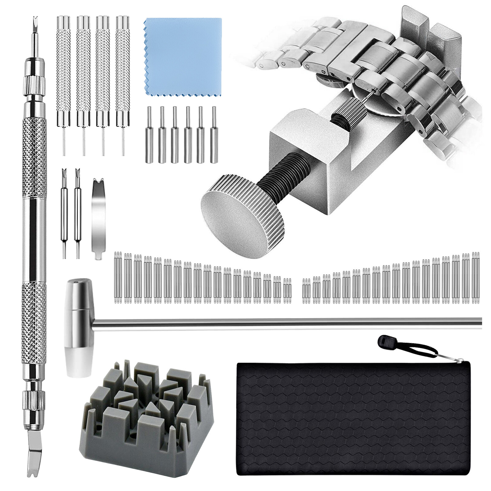 Adjustment Watch Band Strap Bracelet Repair Resizing Tool Kit Link Pin Remover