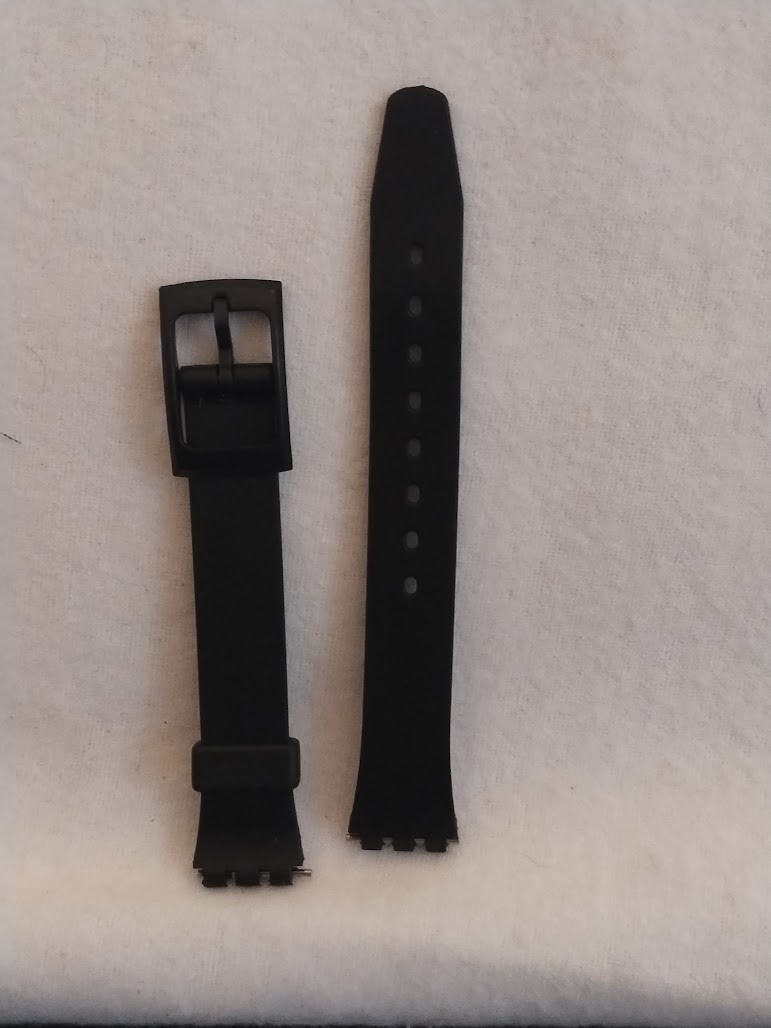 SWATCH Watch 12mm Strap Replacement Band Black Ladies Swatch