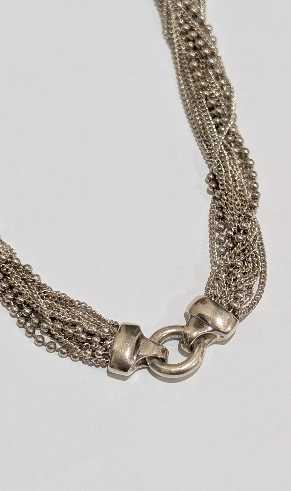 Vintage Links Of London Sterling Silver Multi Strand 18″ Necklace 42 Grams