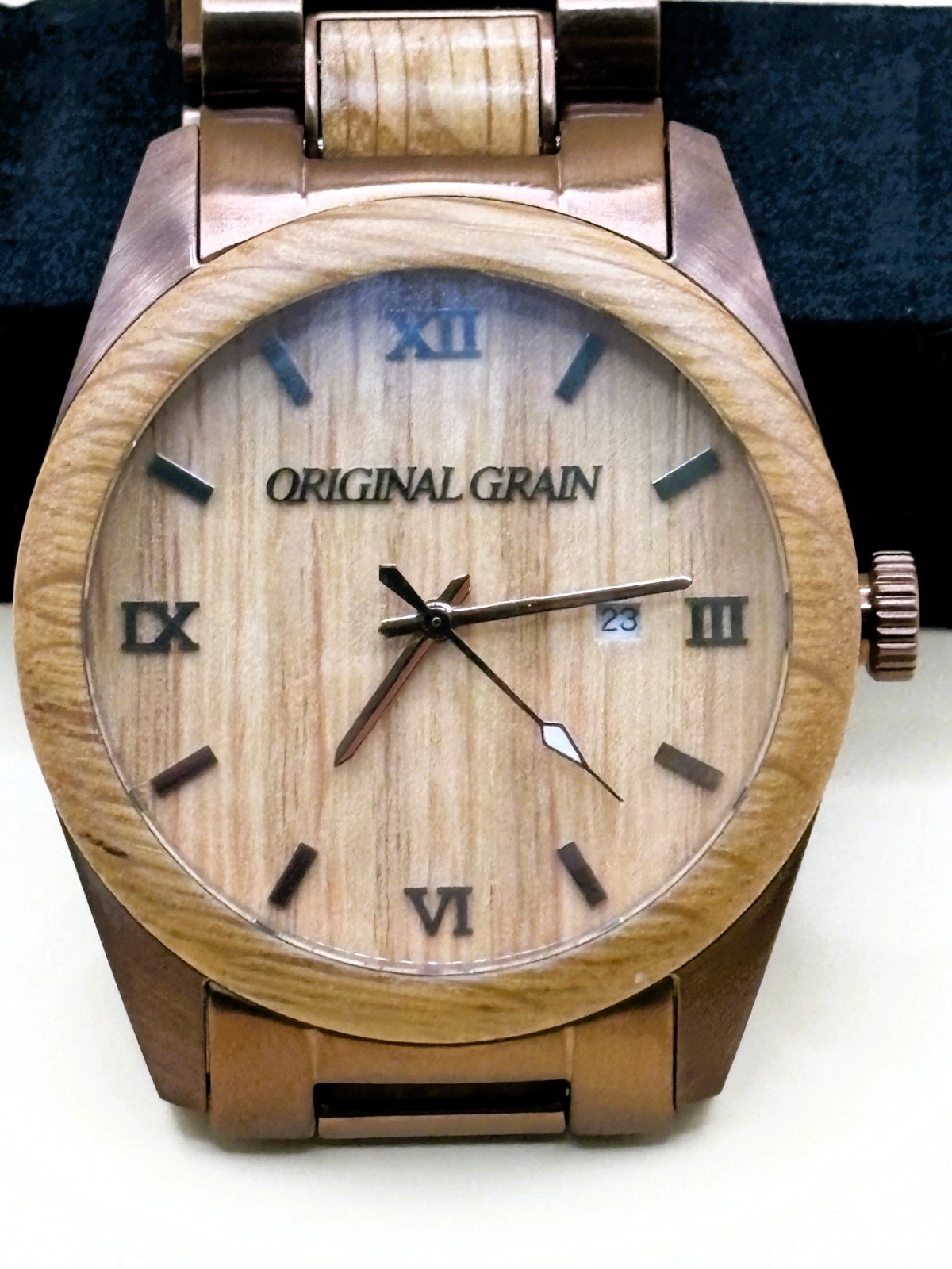 Original Grain Whiskey Wood Espresso steel in box and working