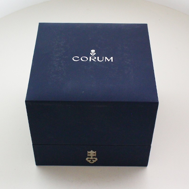 Corum Bubble GMT 383.250.20 45mm Black World Map Dial Wristwatch + Box & Cards