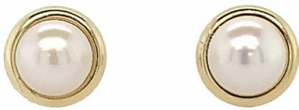 Mark Milton Womens Culture Pearl Stud Earrings – Gold