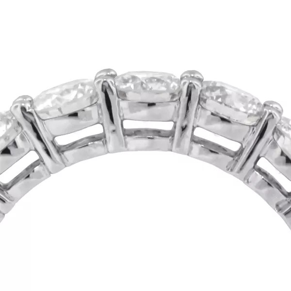 Eternity Wedding Ring Classic Solid 14K Gold 3.25 CT Round Natural Diamond H SI2