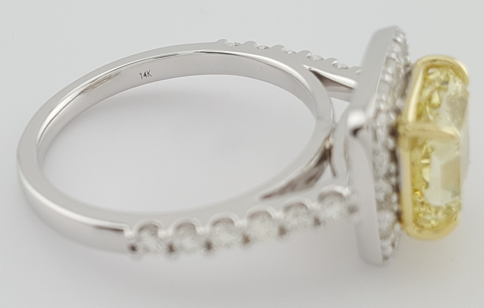 Fancy Deep Yellow Radiant Diamond Halo Engagement Ring 3.54 ct Flawless Rtl $55K