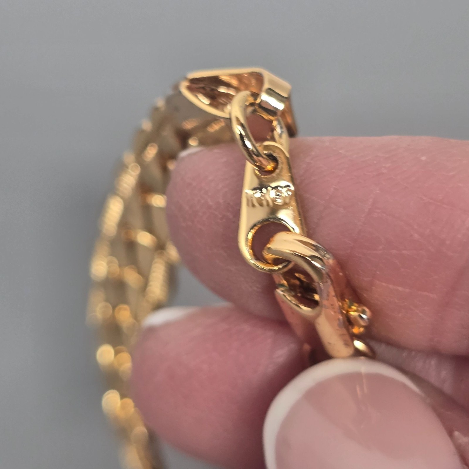 Cool 12K Gold-Plated Miami Cuban Chunky Curb Link Textured Chain Necklace 28″ U7